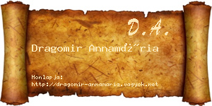 Dragomir Annamária névjegykártya