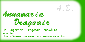 annamaria dragomir business card